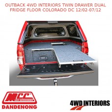 OUTBACK 4WD INTERIORS TWIN DRAWER DUAL FRIDGE FLOOR COLORADO DC 12/02-07/12